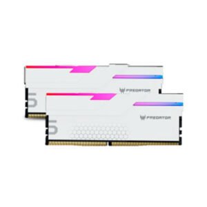 Kit Memoria RAM Acer Predator Hermes DDR5, 7200MHz, 32GB - 2 x 16GB, CL34, XMP, Blanco